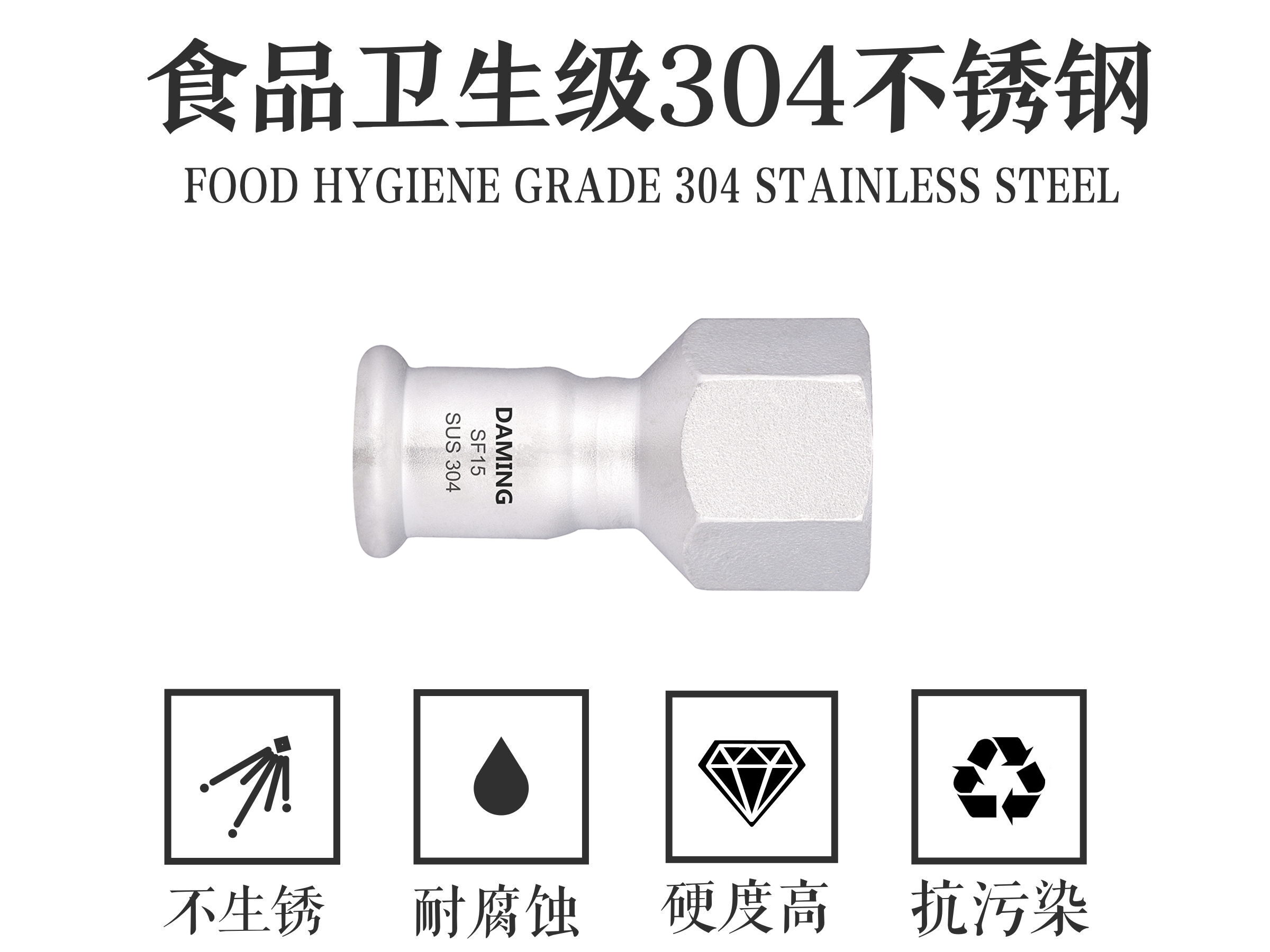 大銘不銹鋼內絲直接